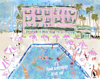 DIVE IN! BIRTHDAY-NOTE CARD