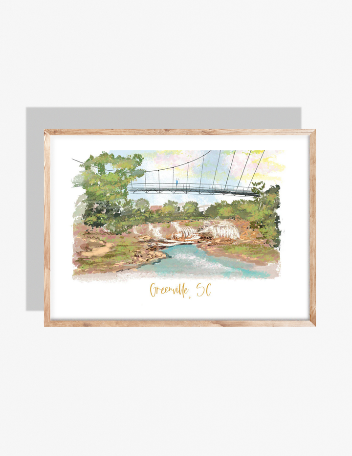 GREENVILLE, SC  - Art Print