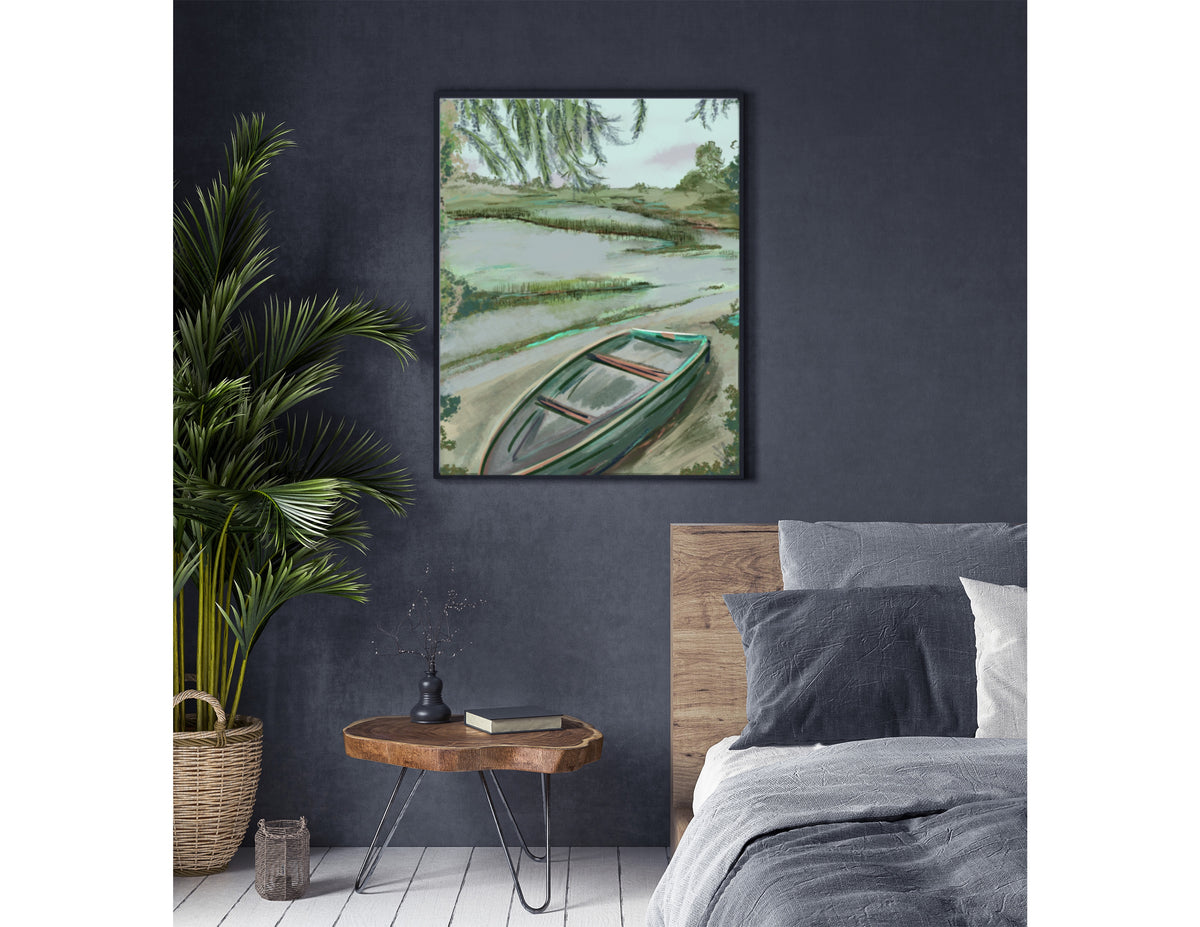 Marsh Boat - Art Print