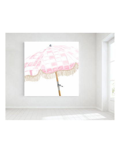 PINK BEACH UMBRELLA - Art Print