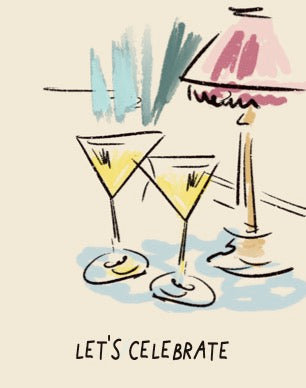 LET'S CELEBRATE-NOTE CARD