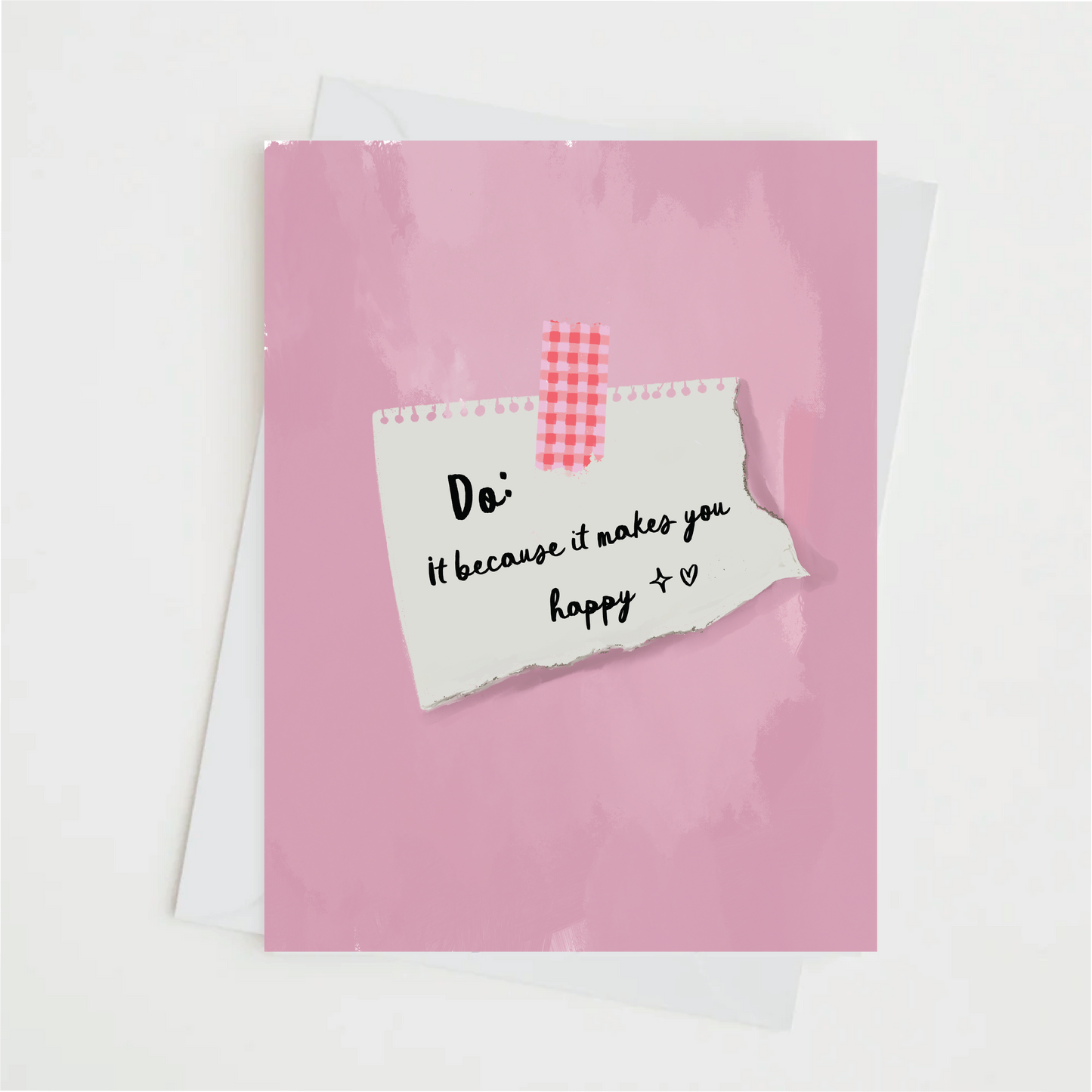BE HAPPY - Note Card