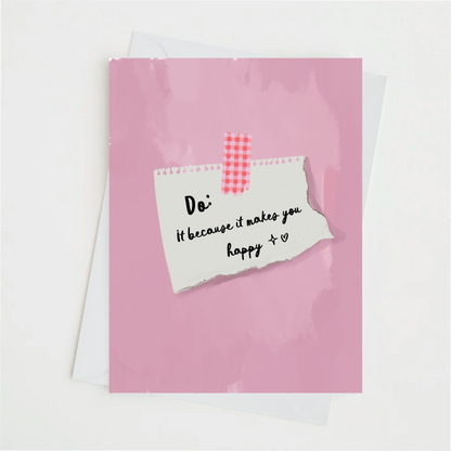 BE HAPPY - Note Card