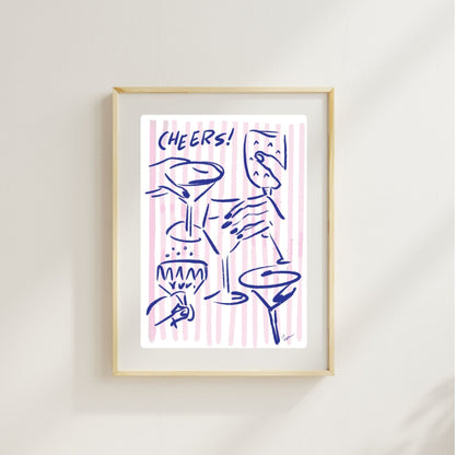 CHEERS BLUE - Art Print