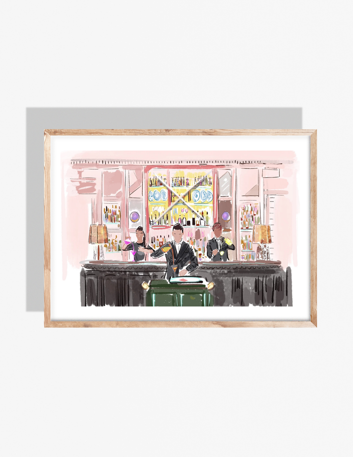 MARTINI O'CLOCK AT THE CONNAUGHT - Art Print