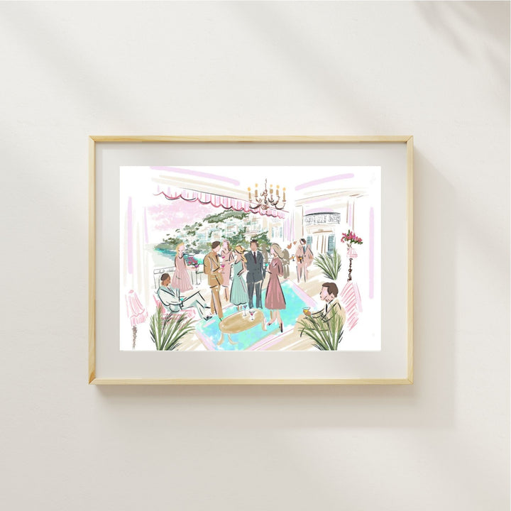 MONACO PARTY - Art Print