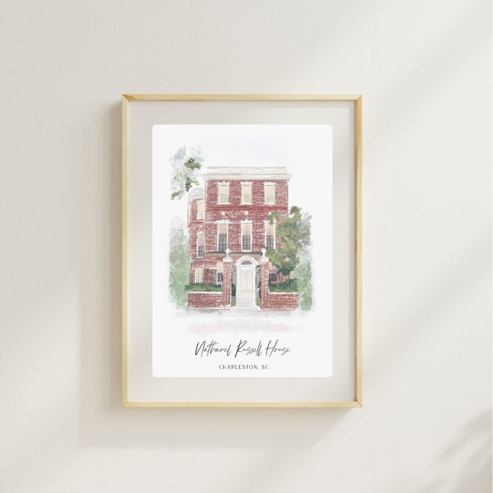 NATHANIEL RUSSELL HOUSE - Art Print