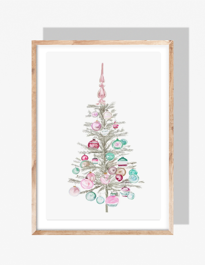 NOSTALGIC CHRISTMAS TREE - Art Print