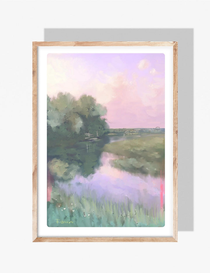PASTEL MARSH WALK - Art Print