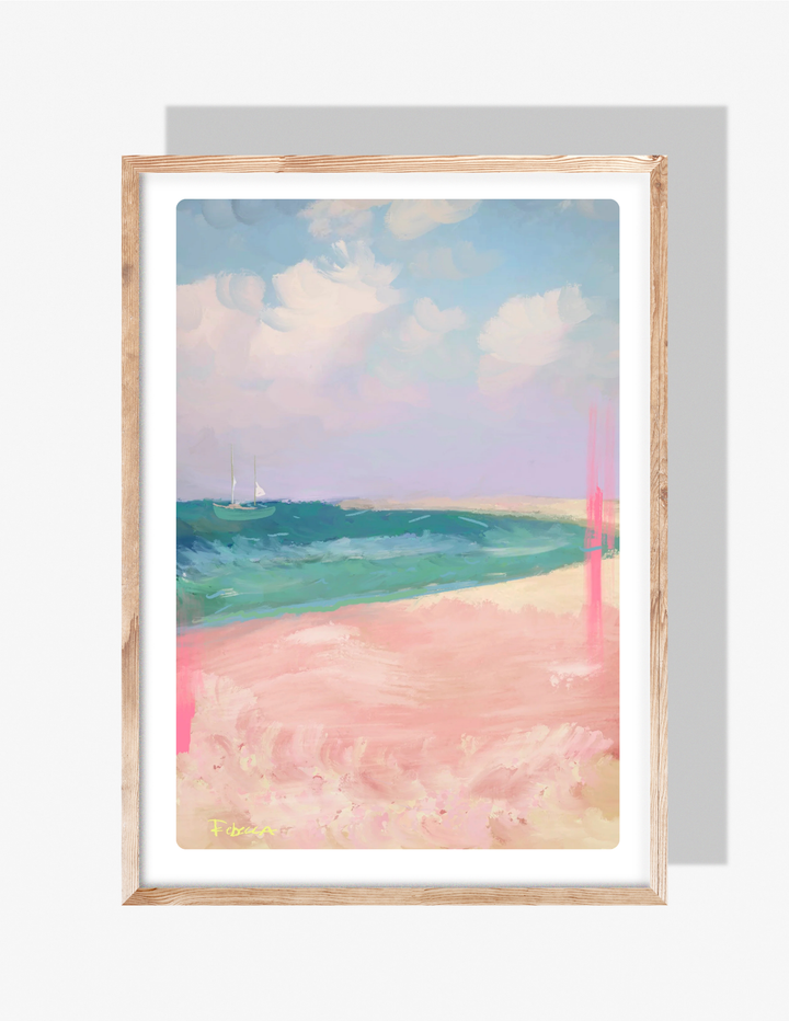 PASTEL SAILBOAT - Art Print