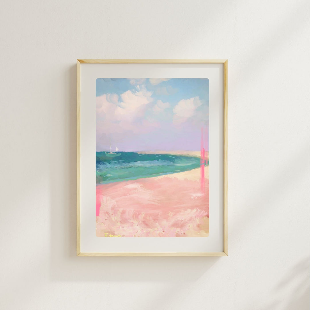 PASTEL SAILBOAT - Art Print