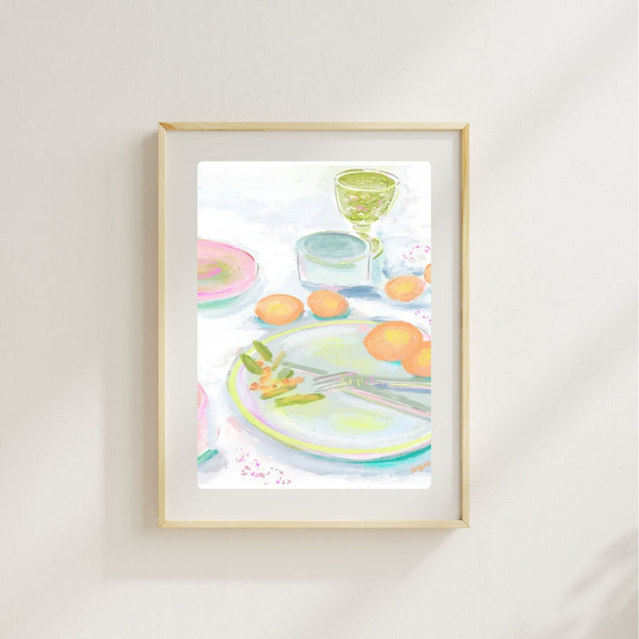 PEACHY DINNER - Art Print