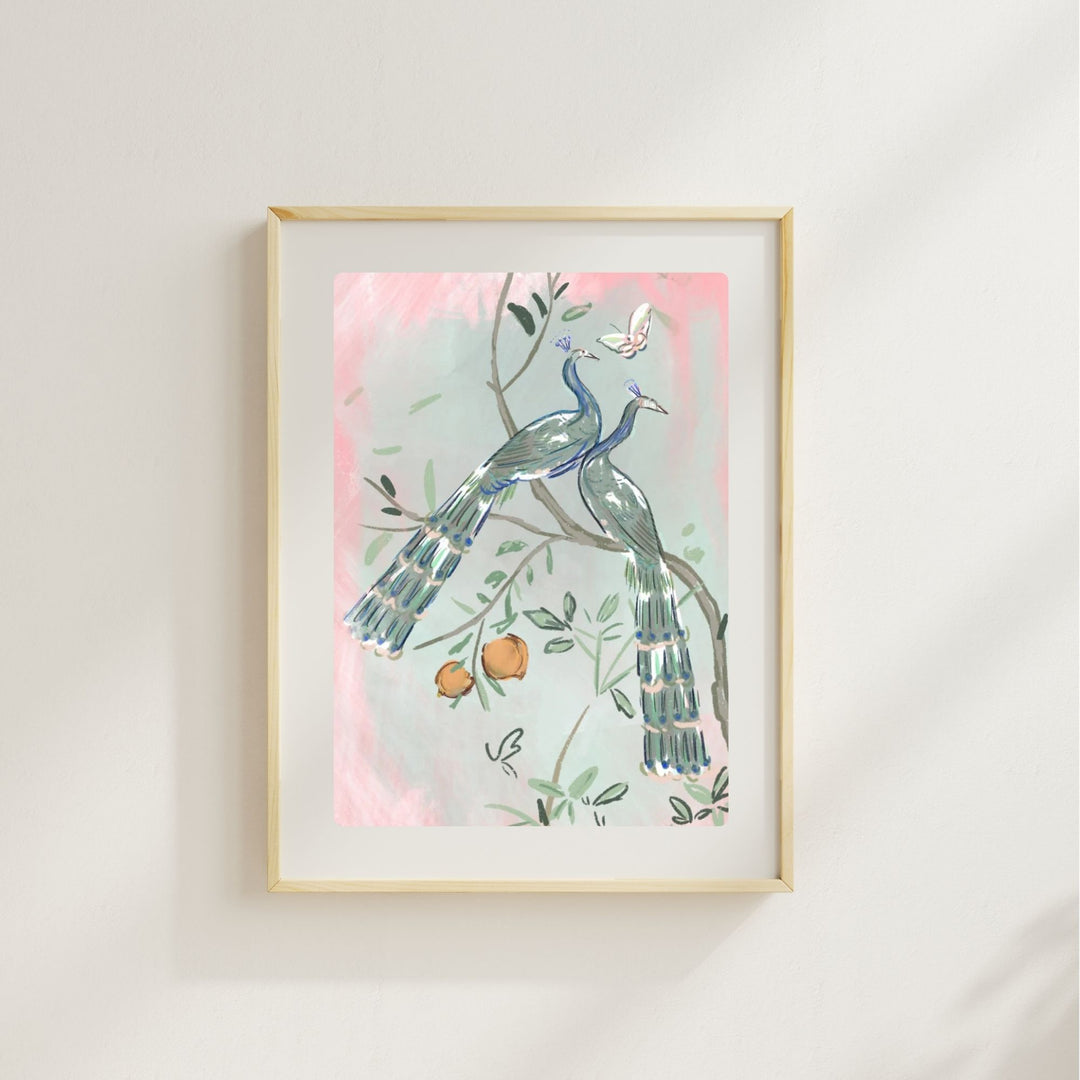 PEACOCKS - Art Print
