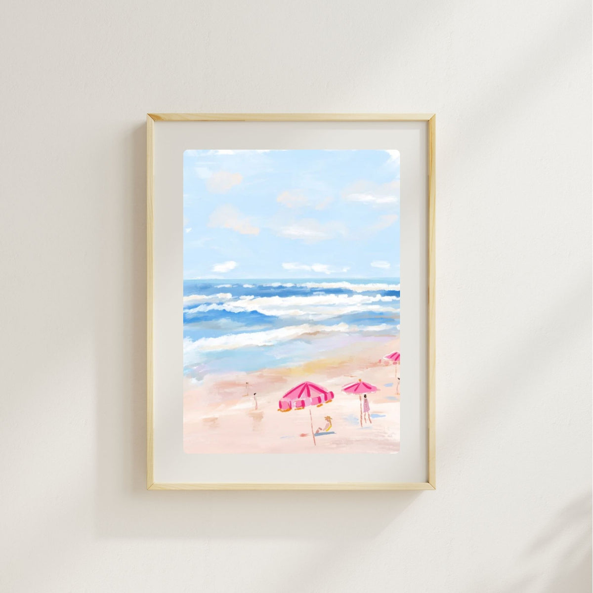 PINK BEACH DAY - Art Print