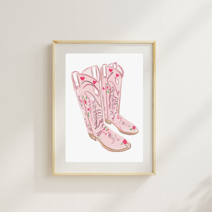 PINK BOOTS - Art Print