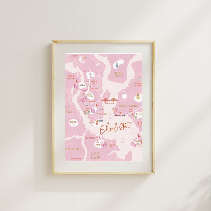 CHARLESTON MAP - Art Print