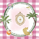 PINK GINGHAM-MAHJONG MAT