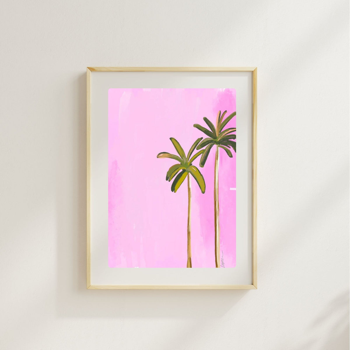 PINK PALMS - Art Print