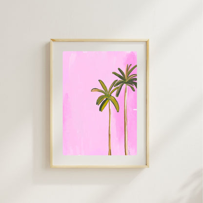 PINK PALMS - Art Print