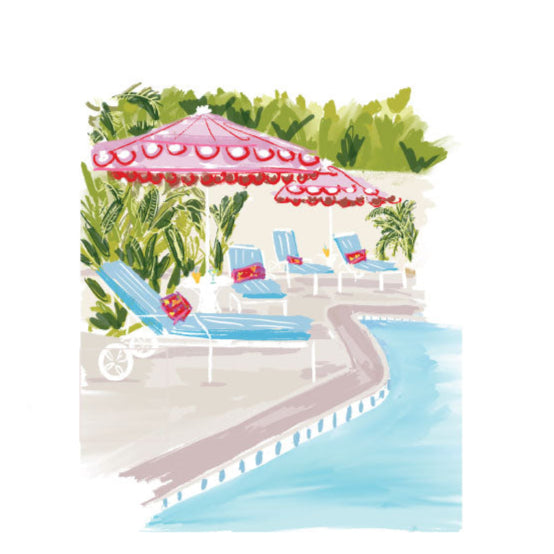 POOLSIDE - Note Card