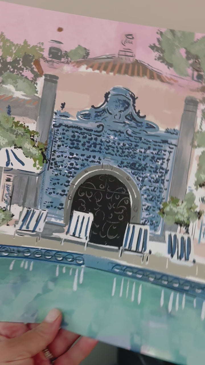 FABULOUS BLUE POOL - Art Print