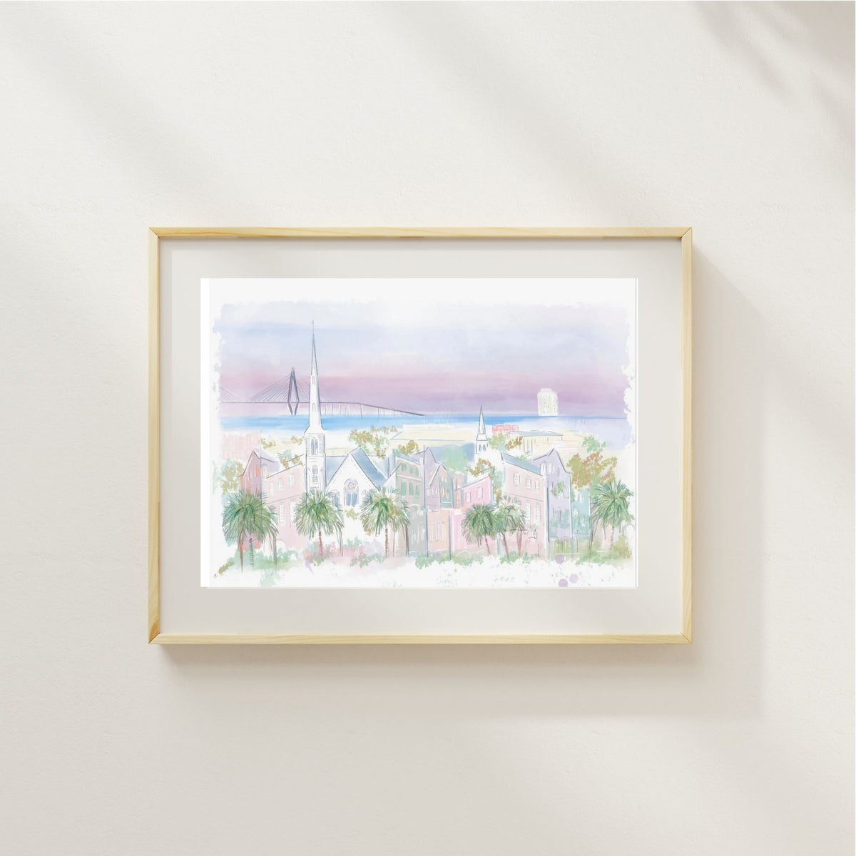 PURPLE CHARLESTON SKYLINE - Art Print