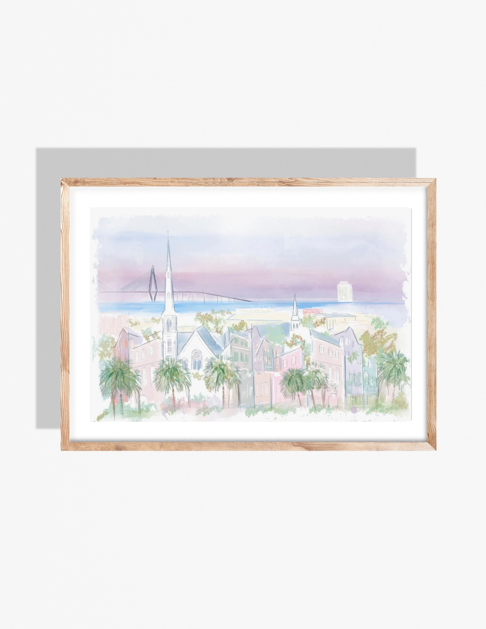 PURPLE CHARLESTON SKYLINE - Art Print