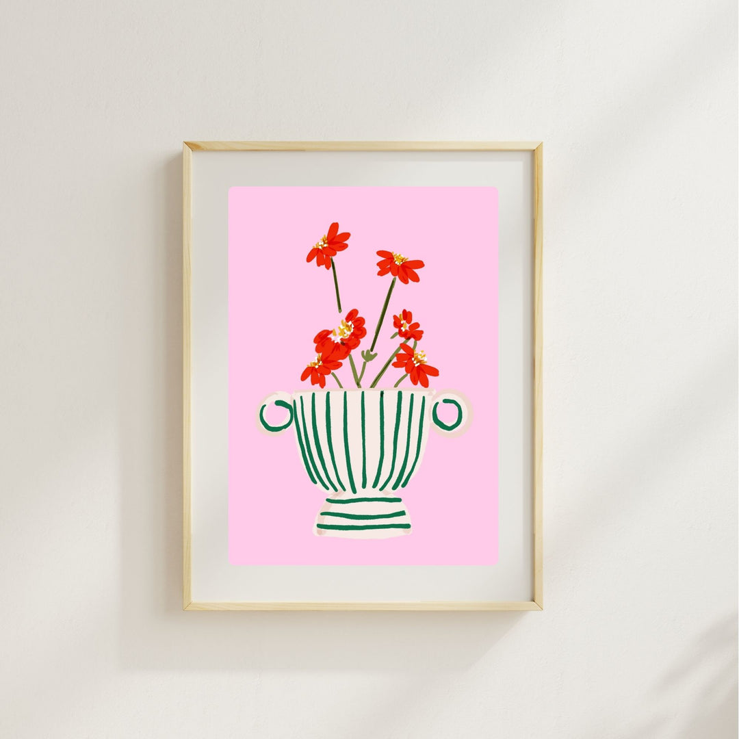 STRIPED VASE- Art Print