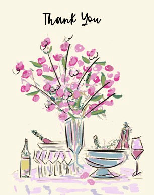THANK YOU FLOWERS-NOTE CARD