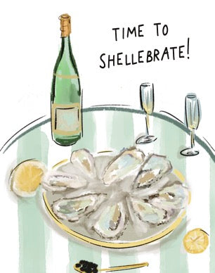 TIME TO SHELLEBRATE!-NOTE CARD
