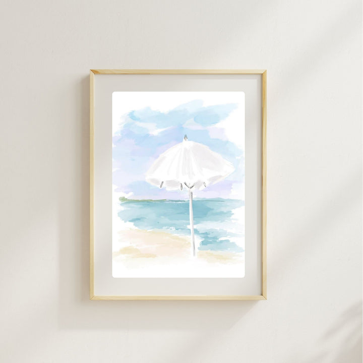 WHITE UMBRELLA - Art Print