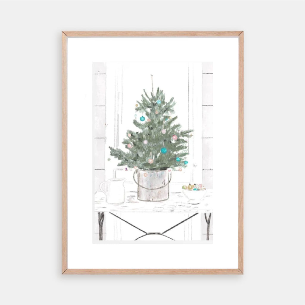 Tabletop Christmas Tree Wall Art Print