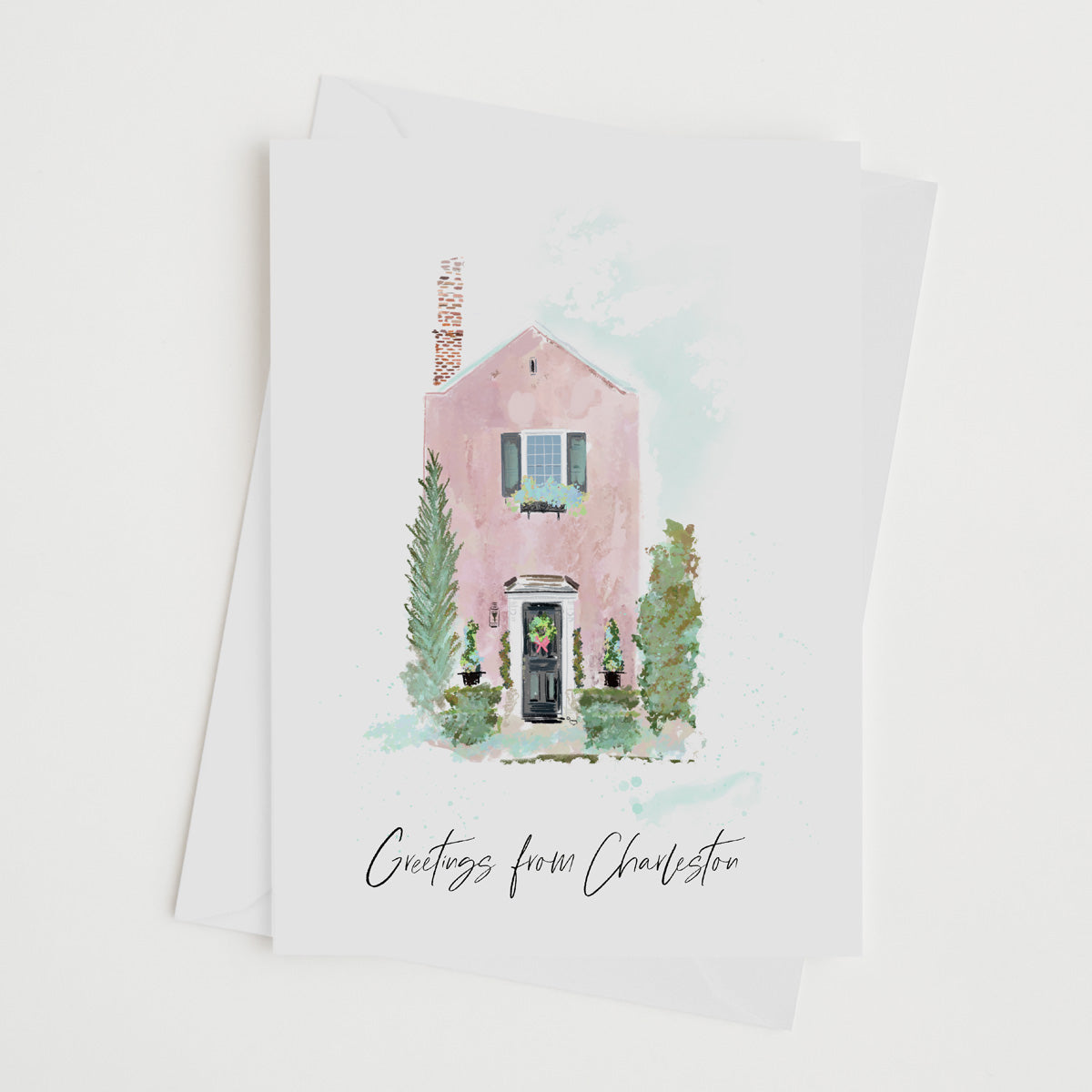 GREETINGS LITTLE PINK HOUSE - Note Card