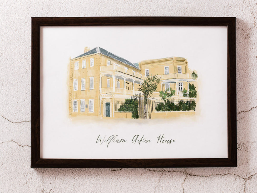 WILLIAM AIKEN HOUSE - Art Print
