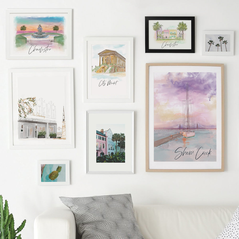 RAVENEL PINK & GREEN - Art Print