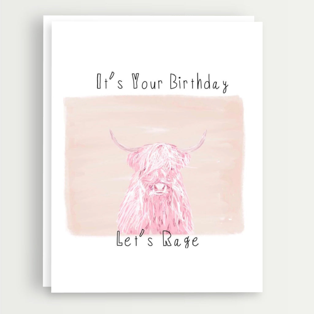 Let's Rage Birthday A2 Note Card