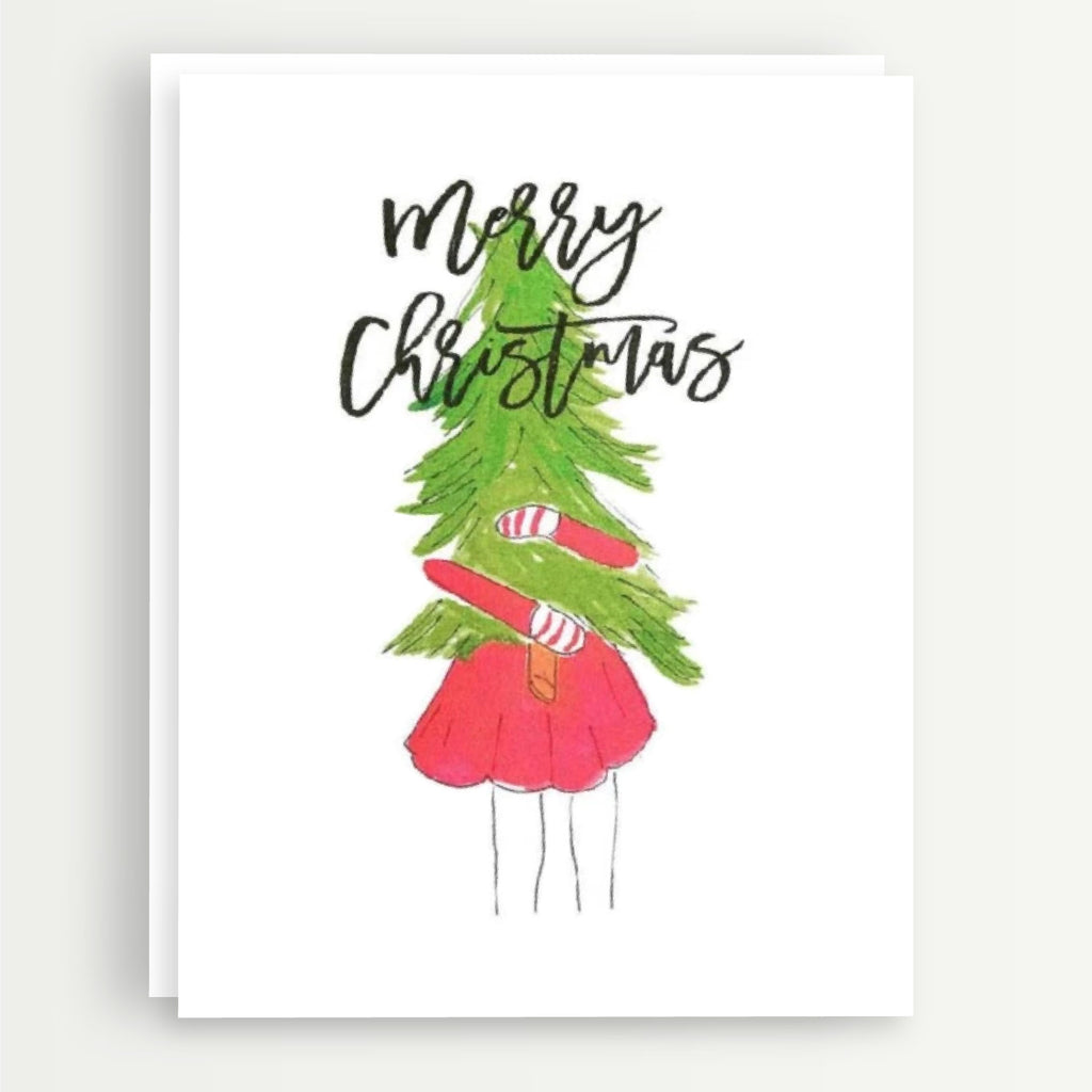 Merry Christmas Tree A2 Note Card