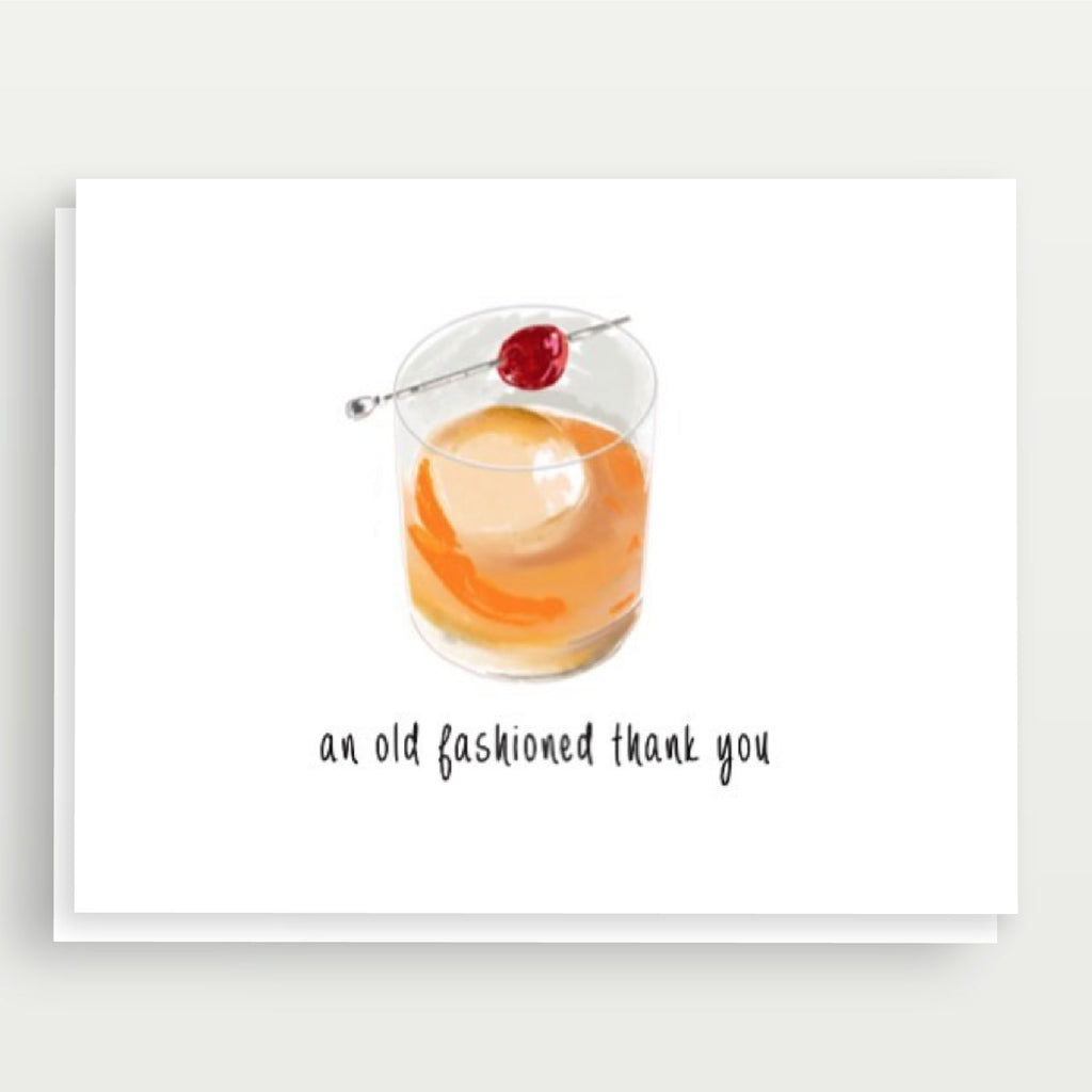 Old Fashioned Thank You A2 Note Card