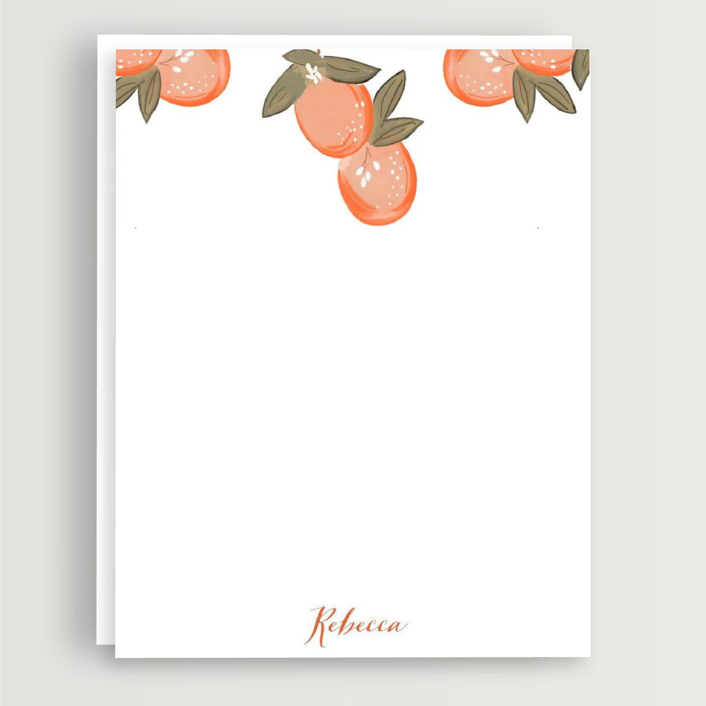 Oranges Personalized Note Card