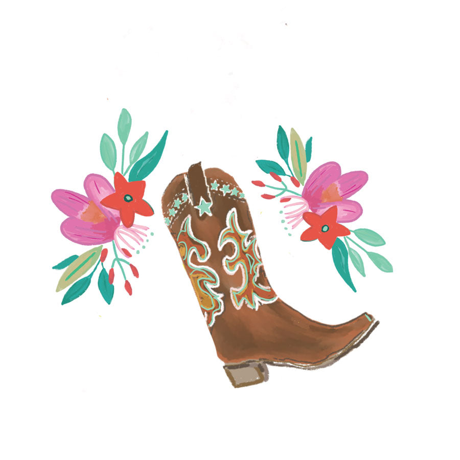 Florals and Cowboy Boot