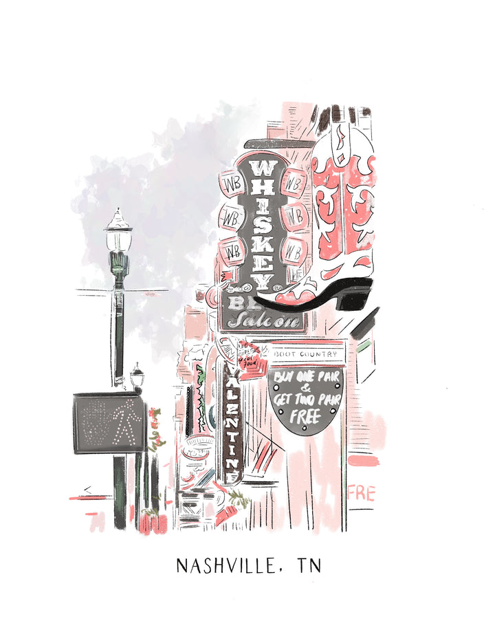 NASHVILLE- Art Print